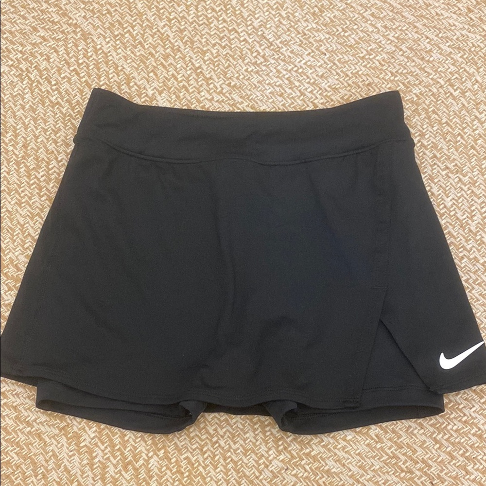 Nike Women's Black Skort with White Swoosh
